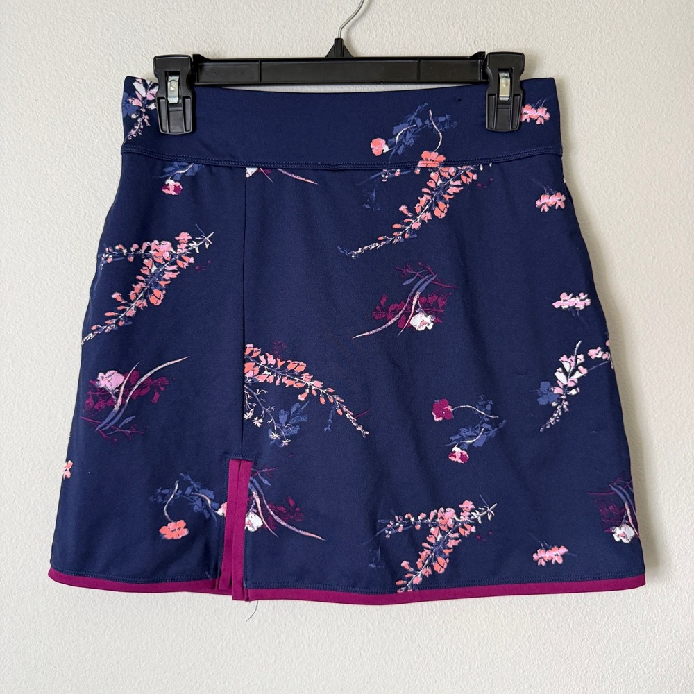 Callaway Golf Skort Womens XS Navy Blue Floral Performance Athletic Skirt Slit